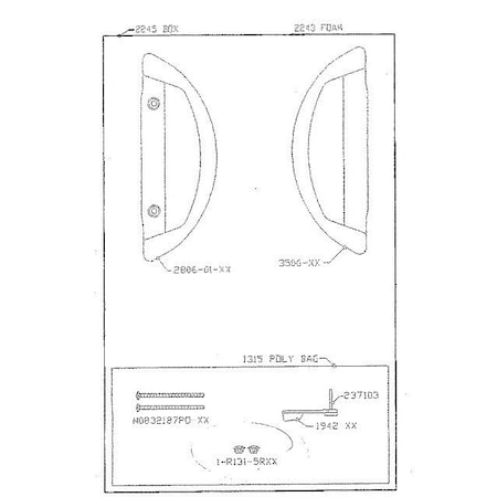 Strybuc Patio Door Handle No Key 13-606SW